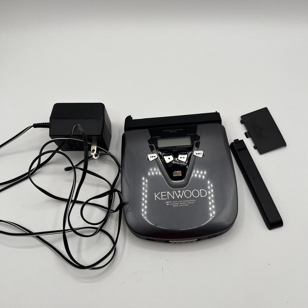 VINTAGE KENWOOD Portable CD Player-Untested/For Parts or Repair